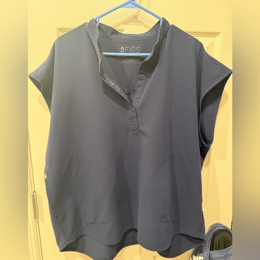 FIGS Navy Rafaela Scrub Top